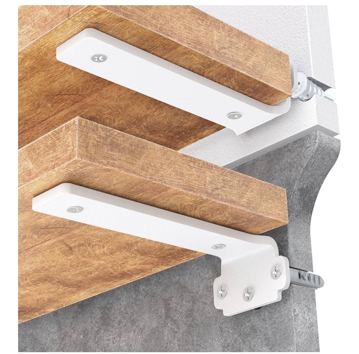 White Floating Shelf Bracket