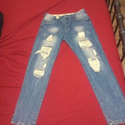 dark blue wash demin jeans size 34