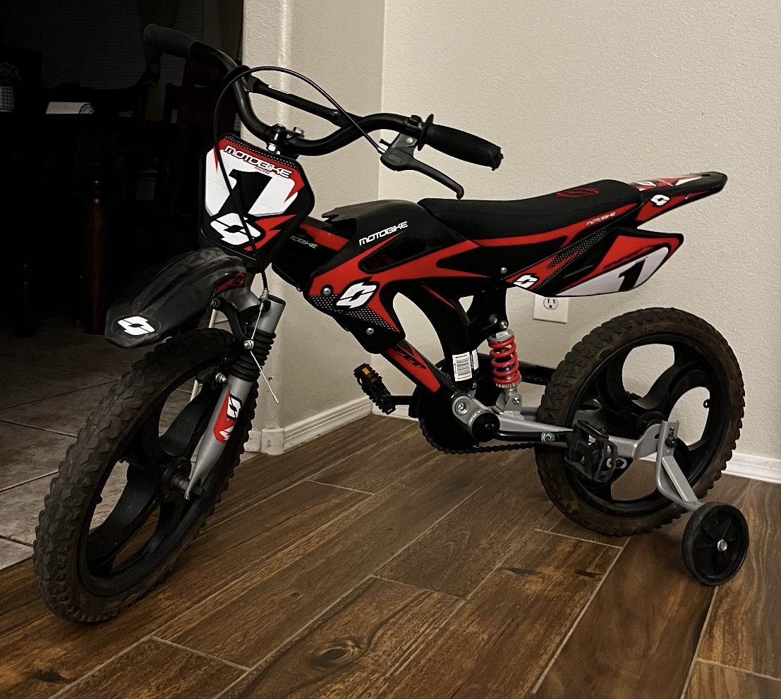 16" Black/red Moto Bike