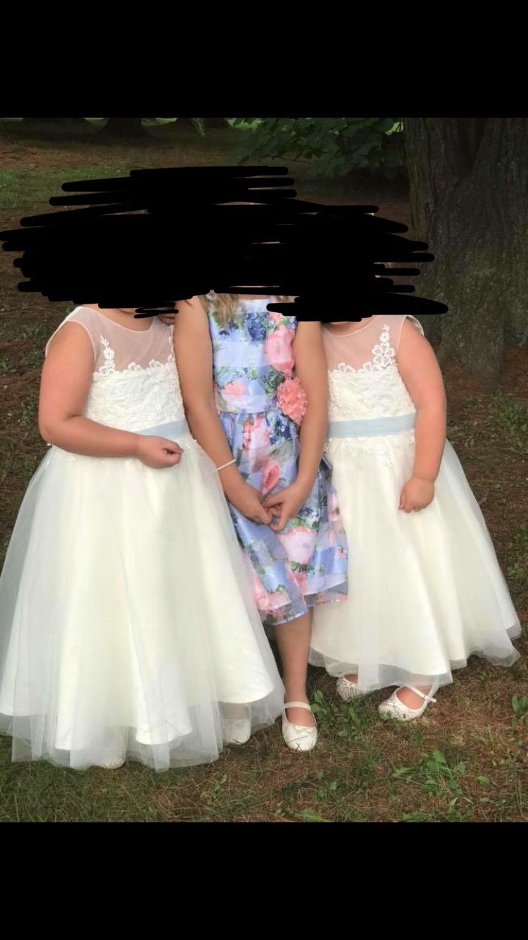 Matching Flower Girl Dresses Hand Made Sizes 8 and 10