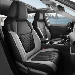 Custom Seat Covers for Toyota RAV4 2019 _ 2024 2025 LE XLE Limited XLE Premium Gas, RAV4 Leather Car Seat Covers Interior, RAV 4 SUV Accessories Full 