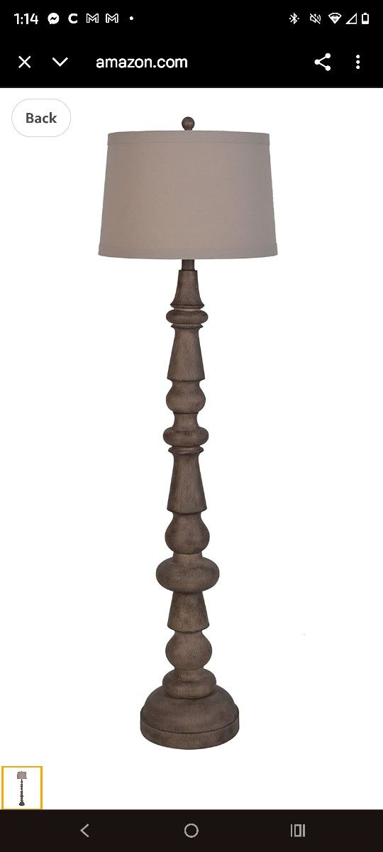 60-inch wood look floor lamp