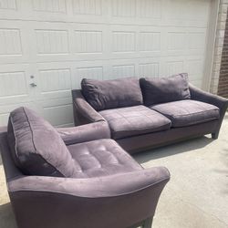 Modern Couch With Lounge Chair