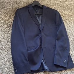 Navy Suit Jacket; Slim Fit 42L