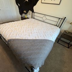 King Size Bed, Mattress & Nightstands