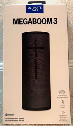 Ultimate Ears MegaBoom 3 Portable Bluetooth Speaker Black New In Box