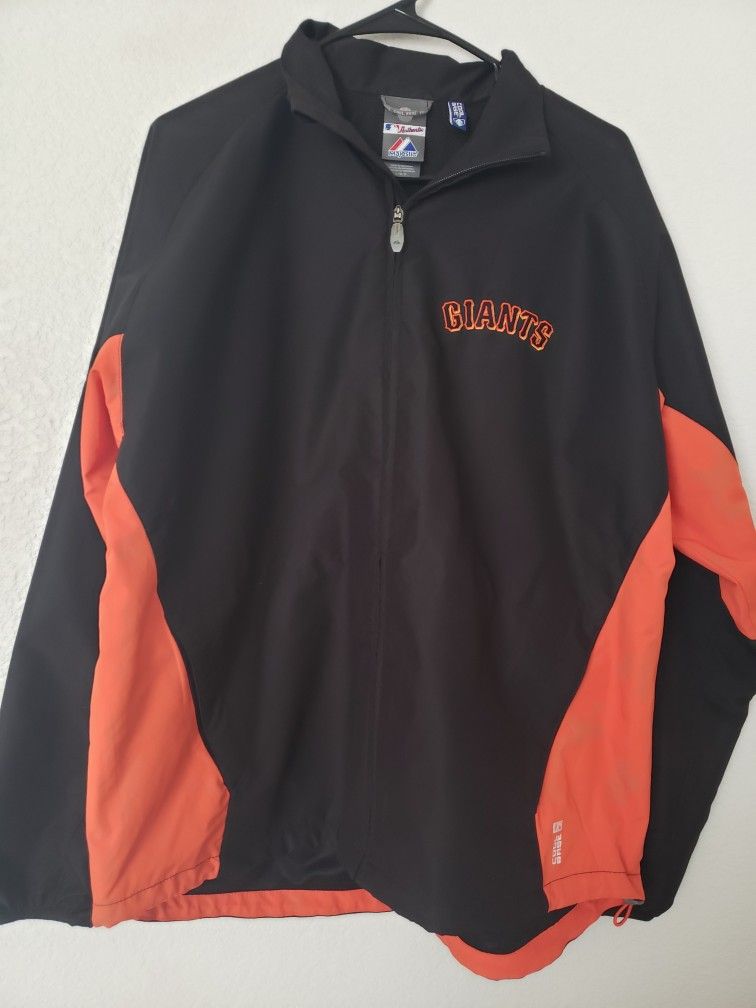 Giants Mens Orange And Black Sport Jacket For Sale 