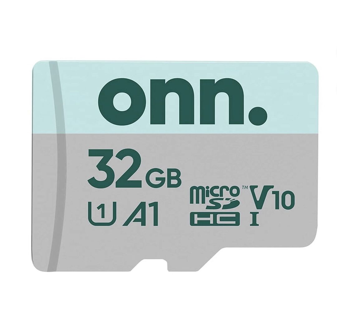 Flash Memory Card ONN. 32GB Class 10 U1 MicroSDHC Flash Memory Card for smartphones tablets drones Digital cameras computers Sony Nintendo switch