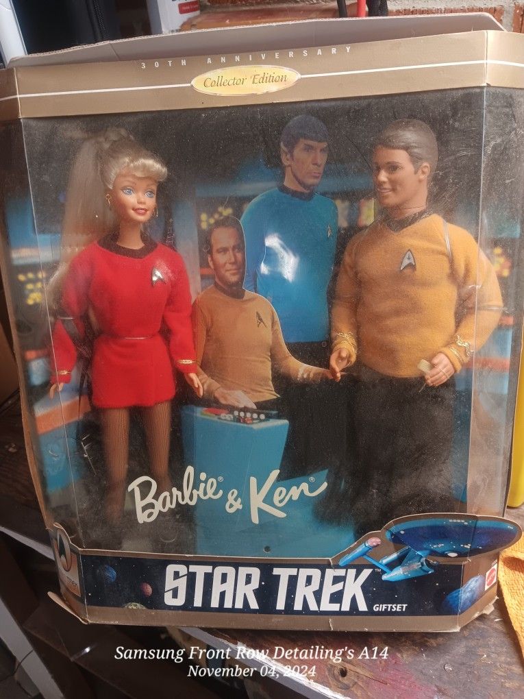 1996 Star Trek Barbie and Ken. Never Out Of Box. Box Rough Condition