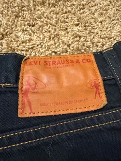 Levi's Dark Wash Zipper Detail Moto Jeans Mens Size 34x32