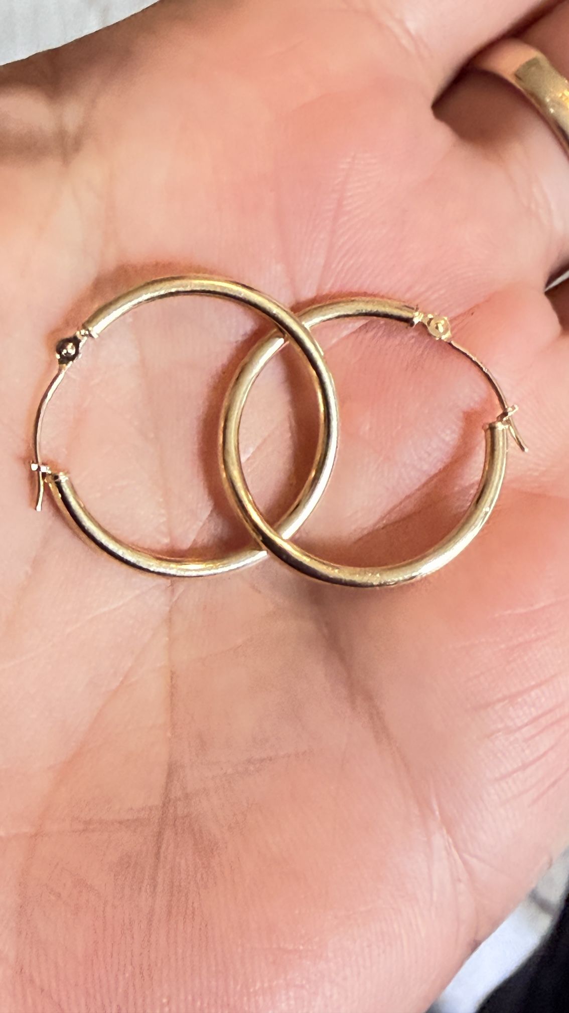 14k Solid Gold Pair Of Hope Earrings