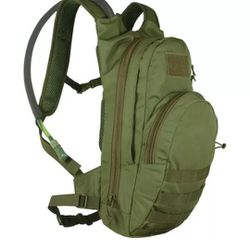 FOX OUTDOOR COMPACT MODULAR HYDRATION BACKPACK INCLUDES 2.5L BLADDER Green