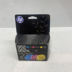 HP 952XL/952 Black High Yield and Cyan/Magenta/Yellow Standard Yield Ink Cartridge, 4/Pack (N9K28AN#140)