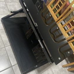 TV Stand - Black glass
