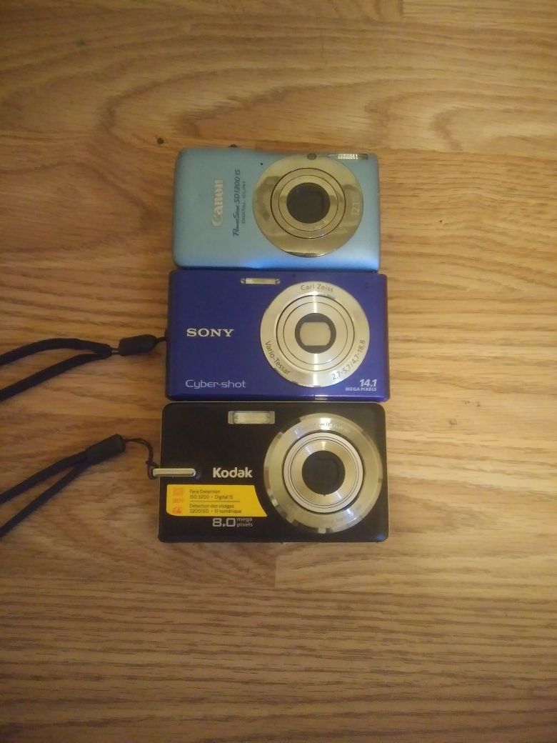 3 digital cameras