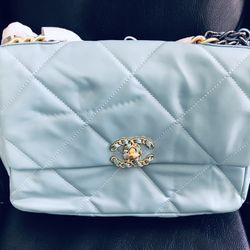 Luxury Baby Blue Crossbody Purse