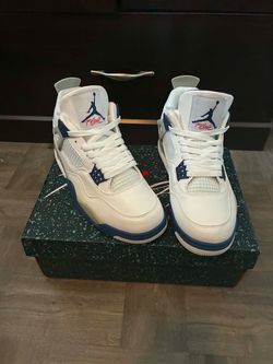 New Air Jordan Retro 4 Shoes Cement White Size 8