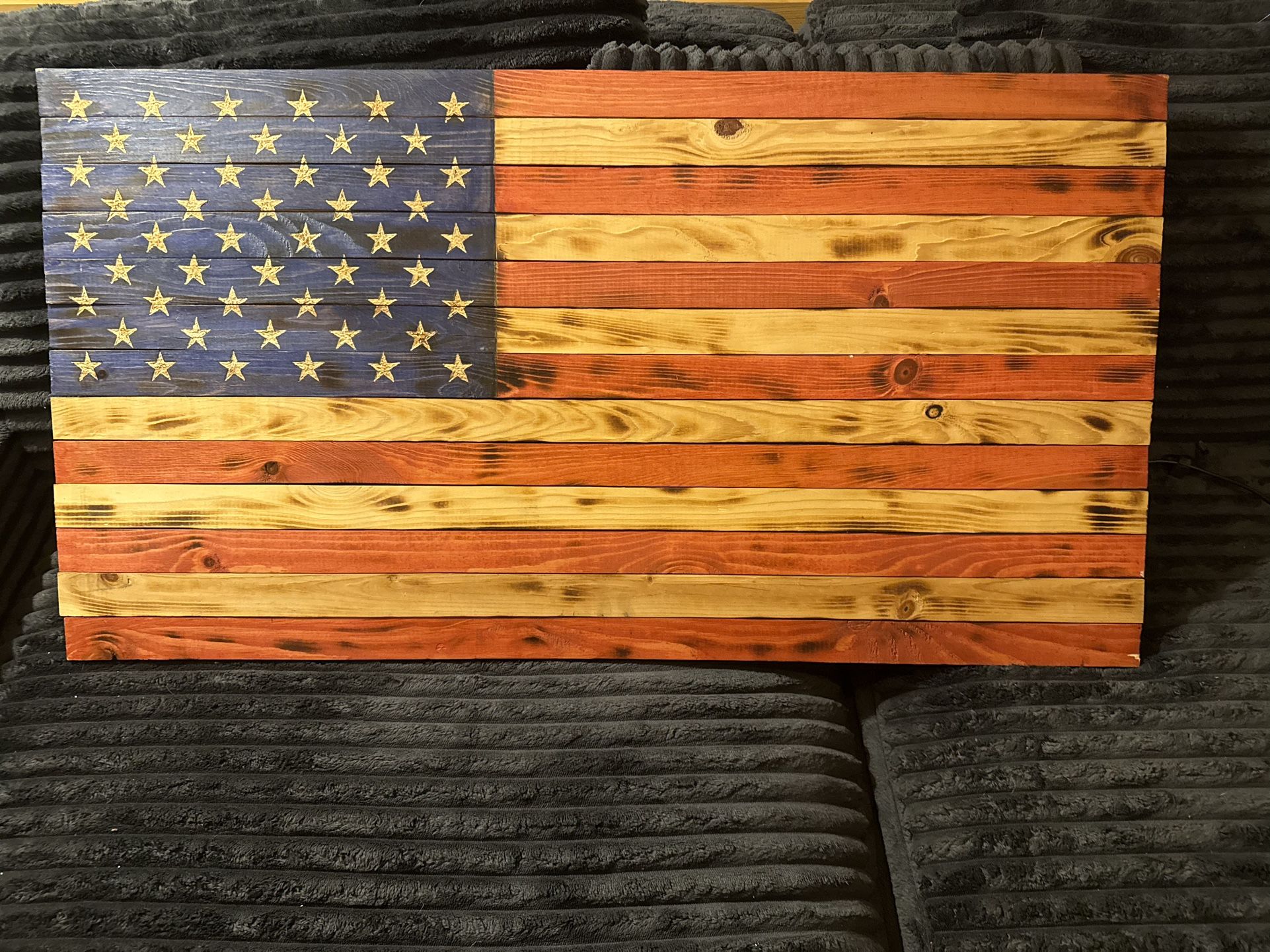 American Flag Wood 