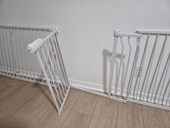 2 Metal Baby/Dog Safety Gates + Extensions & Hardware
