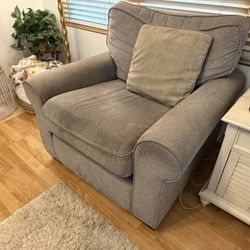Gray Sectional Couch  And Chair 