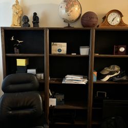 3 Wooden Tall Bookshelves 