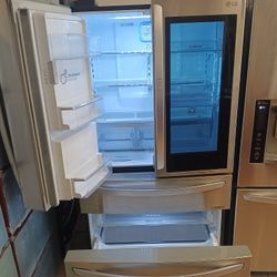 🍂REFRIGERATOR 4 DOORS WINDOW EASY ACCESS LG🍂✔️STAINLESS STEEL✔️🆓️FREE DELIVERY🆓️