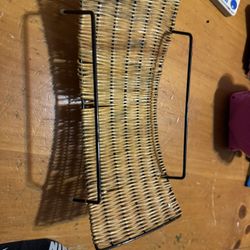 Rare Vtg Barbie?? Doll Size Wicker Lounging Chair Bed As Pictured