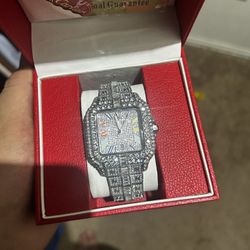 Vvs Bust down Cartier Moissanite Watch 