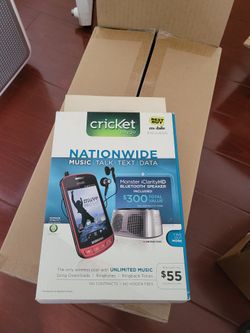 Cricket Phone + Monster iClarityHD Bluetooth Speaker