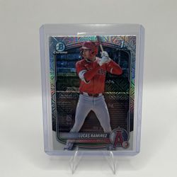 2025 Bowman Chrome Lucas Ramirez 1st Bowman Mojo Refractor Angels Prospect