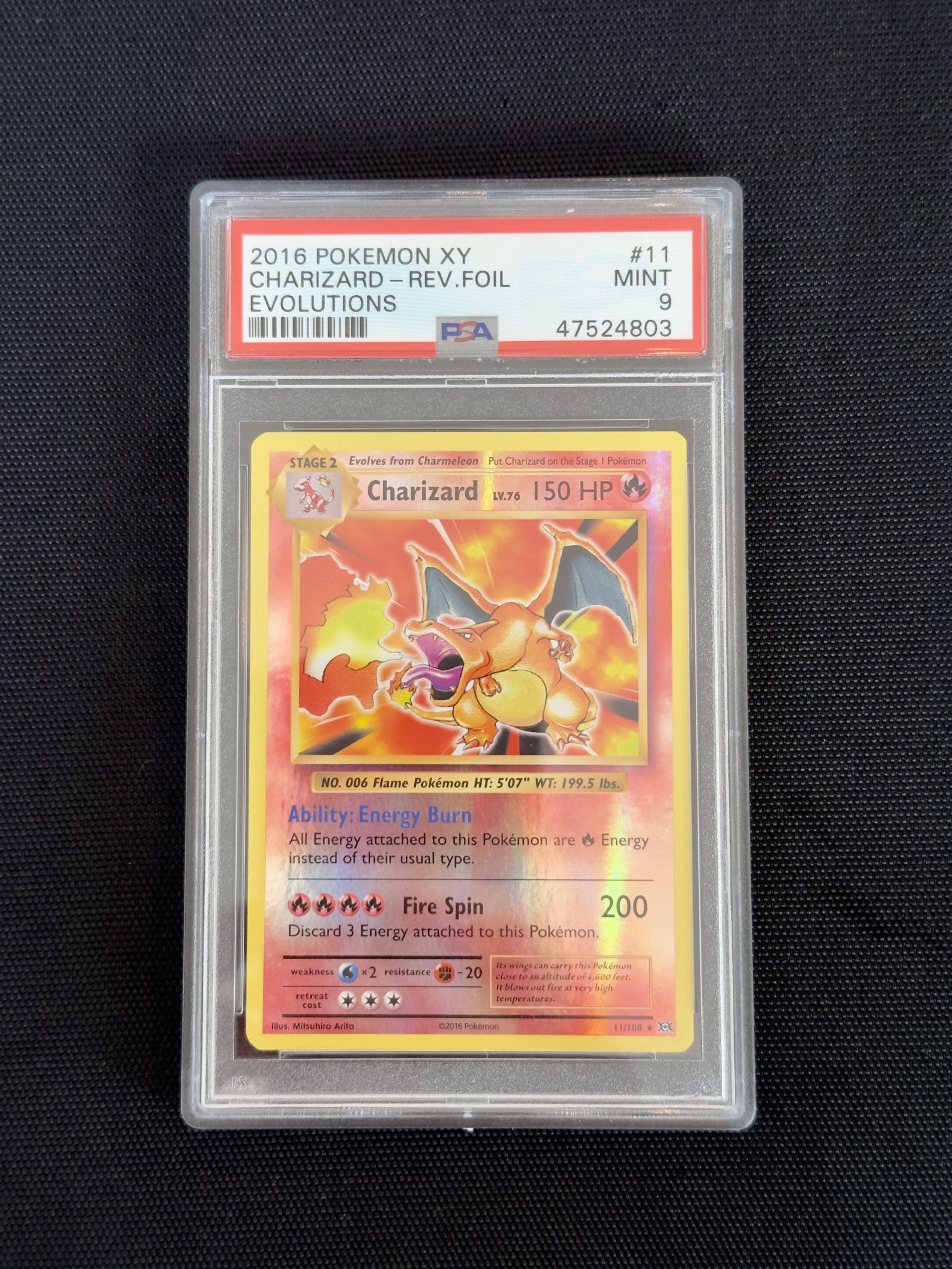 Charizard Evolutions Reverse PSA 9