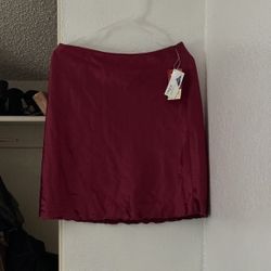 Maroon Satin Slip 