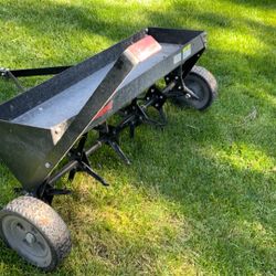 Brinly-Hardy 40 in. Tow-Behind Plug Aerator for Lawn Tractors and Zero-Turn Mowers USED