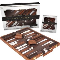  Deluxe Backgammon Set for Adults and Kids 