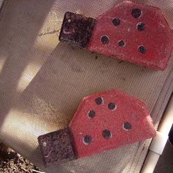2 Ladybug Yard Garden Bricks/Stoppers $10 For Both