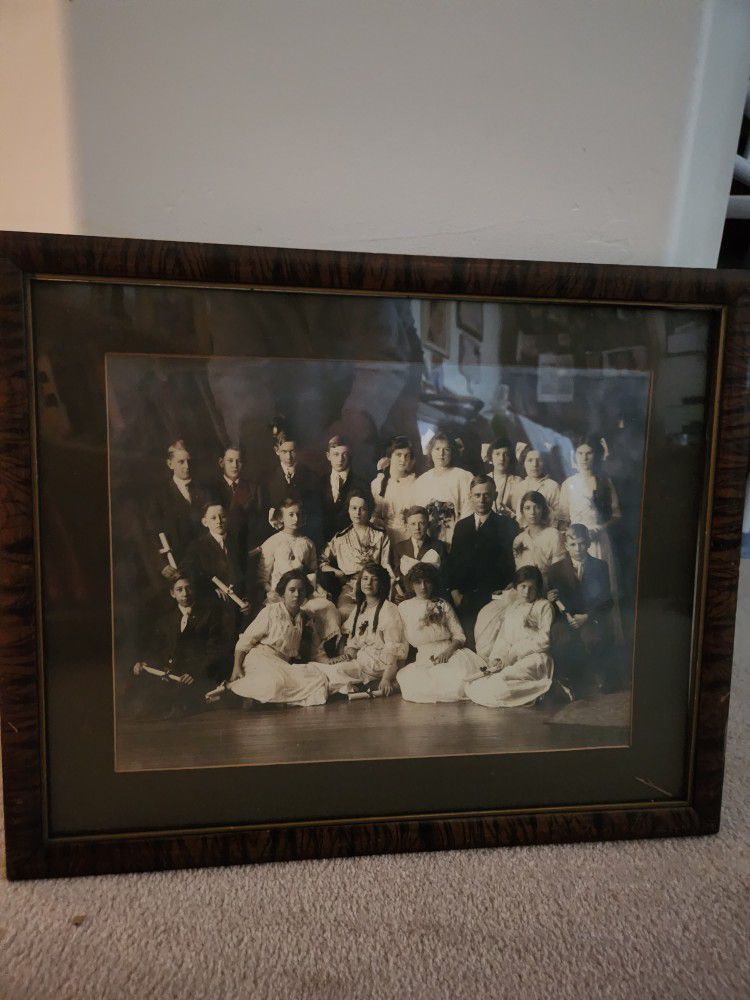 Antique Framed Family Confirmation Portrait