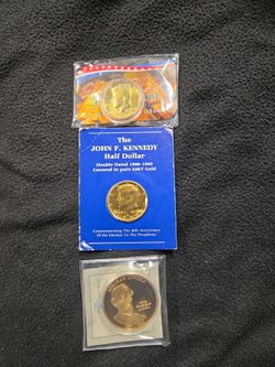JFK Half Dollar & Lincoln Commemorative Coin Set