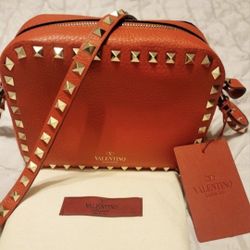 Valentino red leather bag