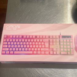 Keyboard Pink & Mouse 