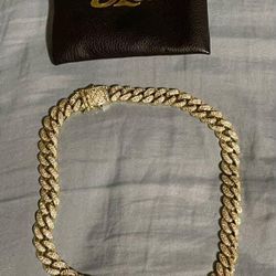 Diamond Cuban Link Chain in Yellow Gold 