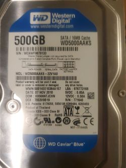 DVD player and Western Digital Caviar Blue 500GB internal hard drive