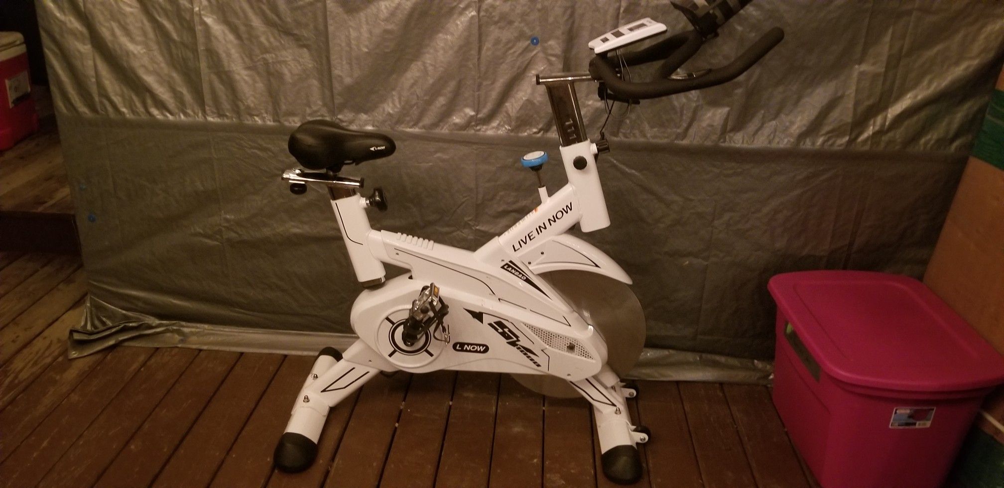 L Now Indoor Cycling Bike - Professional Home Cardio Gym Sports HIIT Training System with Pulse and LCD Display
