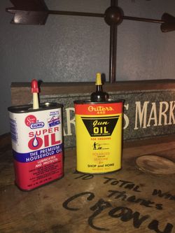 Awesome Two Vintage oil tins