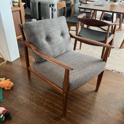 Solid Wood Midcentury Armchair