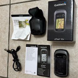 Garmin eTrex 30x Handheld GPS Color Screen Tested W Accessories & Books