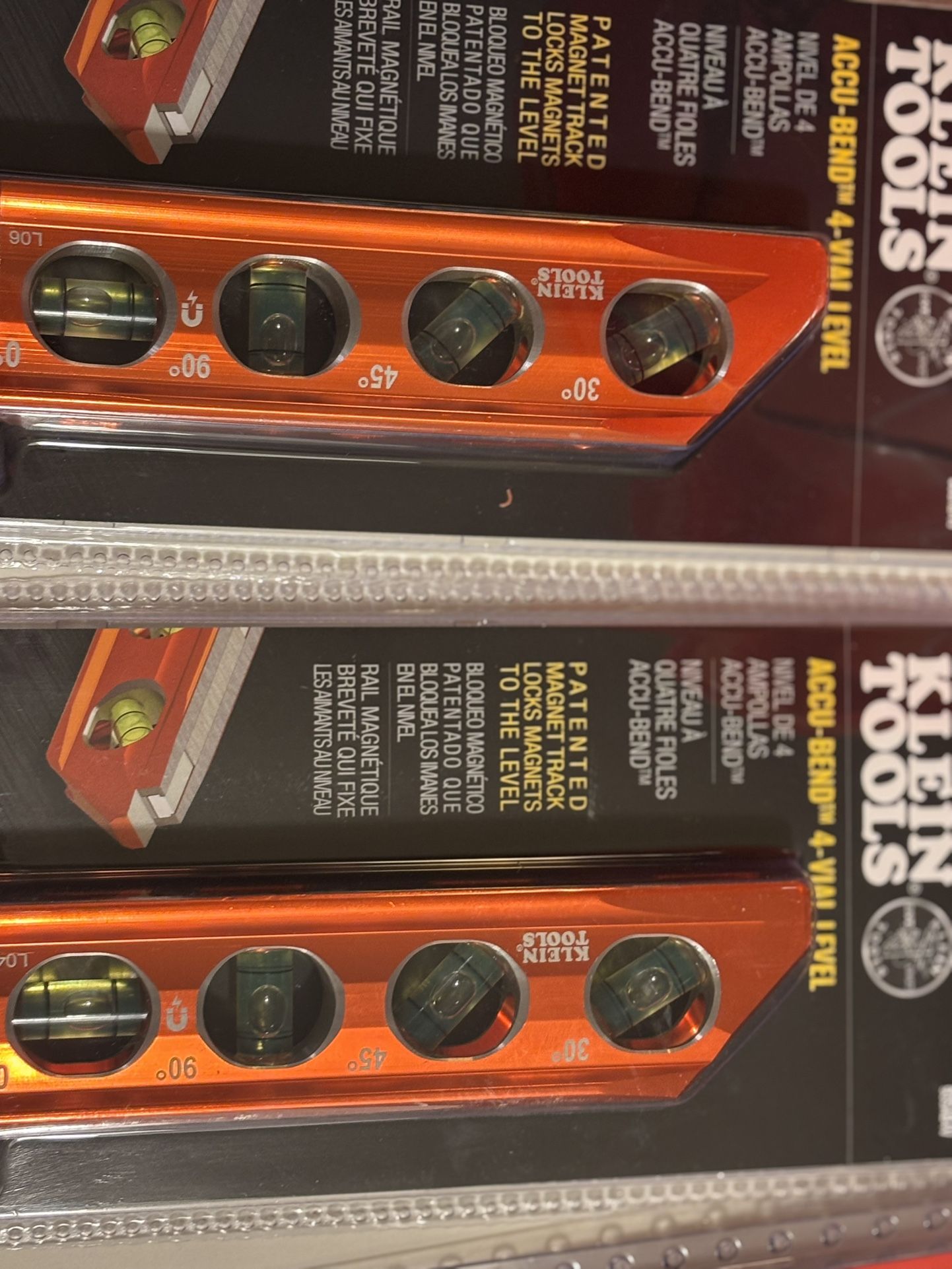 Two Klien tools levels