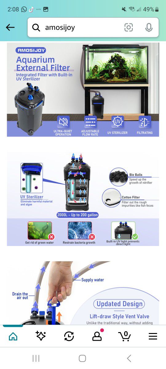 Aquarium Pump External Filter 