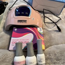 UV Lamp, 3 Builder Gels Plus Base Coat, Shiny Top Coat & Matte Top Coat