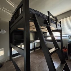 Queen Loft Bed with Desk/Shelf Space