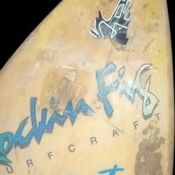 Fly Rockin Fig Surf Craft Huntington Beach California Chuck Dent Vintage Surfboard 